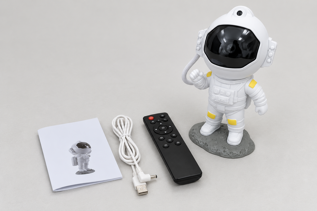 Recreación del proyector y accesorios de la referencia del proveedor