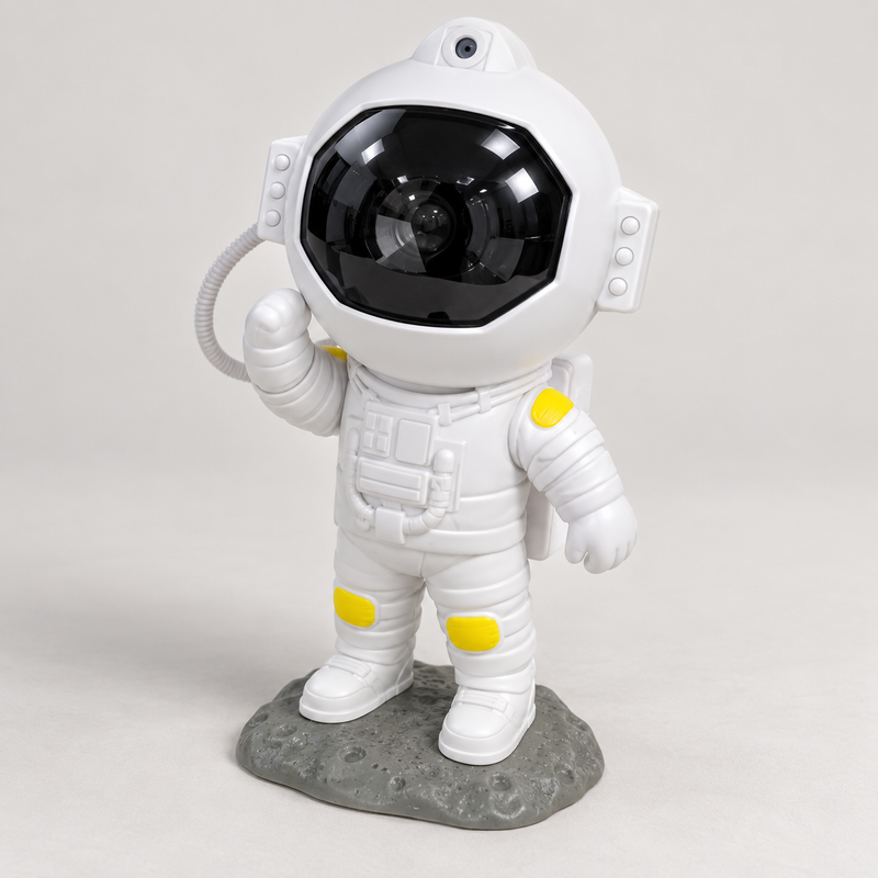 Detalle del proyector astronauta, imagen recreada